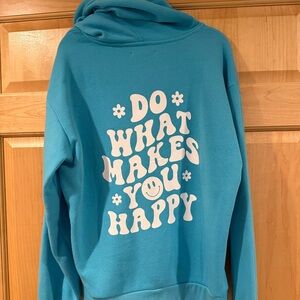 Blue Graphic Women's Zip-Up Hoodie